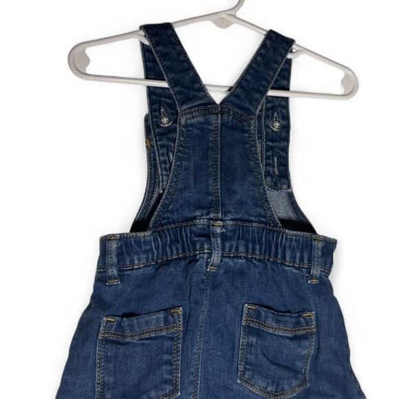 Old Navy 2T Girls Denim Overalls Dress Jumper 99% Cotton - Picture 5 of 8